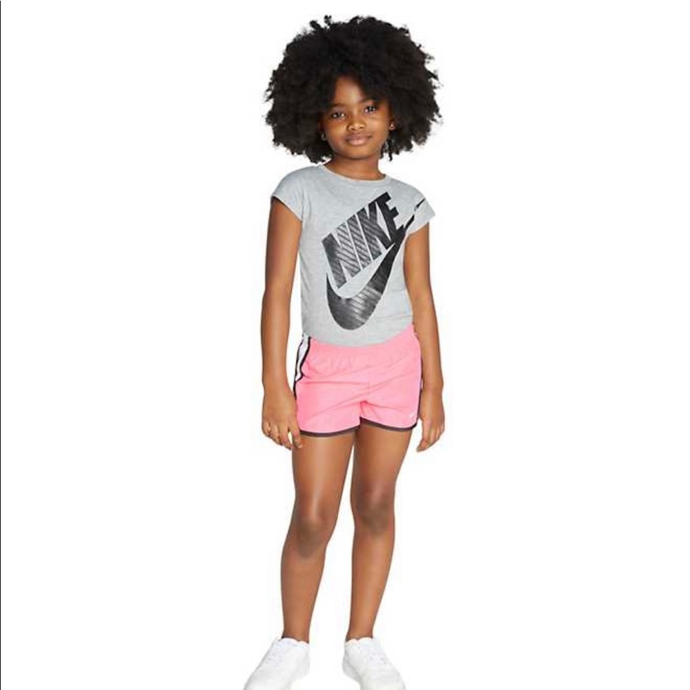 Nike Little Kids/Toddler Dri-Fit Tempo Shorts in blue and white Sz 6x